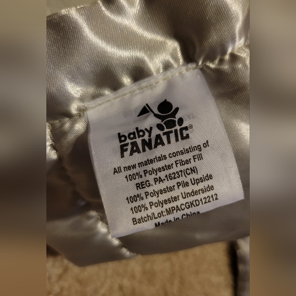 New Baby Fanatic new york jets Bear Brown Satin Baby Lovey Security Blanket New - Picture 6 of 10